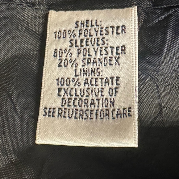 Talbots black dress sheer long sleeves, satin ribbon @ waist simple & elegant - Picture 8 of 10